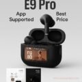 (Black) E9 Pro Smart Touch Screen ANC+ENC Wireless Earbuds - Image 3
